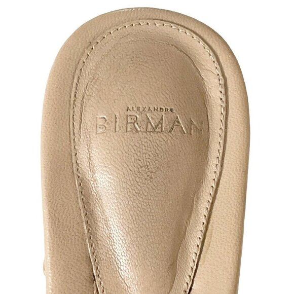 ALEXANDRE BIRMAN Women's Sz 35.5 Vicky Knotted Leather Slide Flat Sandals Sand - Picture 6 of 10